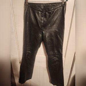 INC International Concepts 100% black leather pants